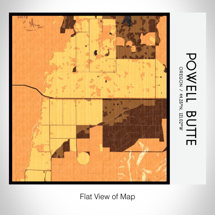Rendered View of Powell Butte Oregon Map on 17oz Stainless Steel Insulated Tumbler in Ember Map Style