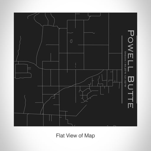 Rendered View of Powell Butte Oregon Map on 17oz Stainless Steel Insulated Tumbler in Black