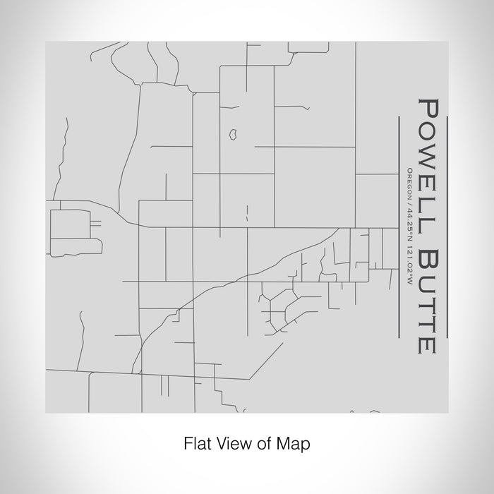 Rendered View of Powell Butte Oregon Map on 17oz Stainless Steel Insulated Tumbler
