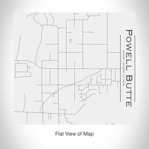 Rendered View of Powell Butte Oregon Map on 17oz Stainless Steel Insulated Tumbler in White