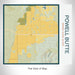 Rendered View of Powell Butte Oregon Map on 17oz Stainless Steel Insulated Tumbler in Woodblock Map Style