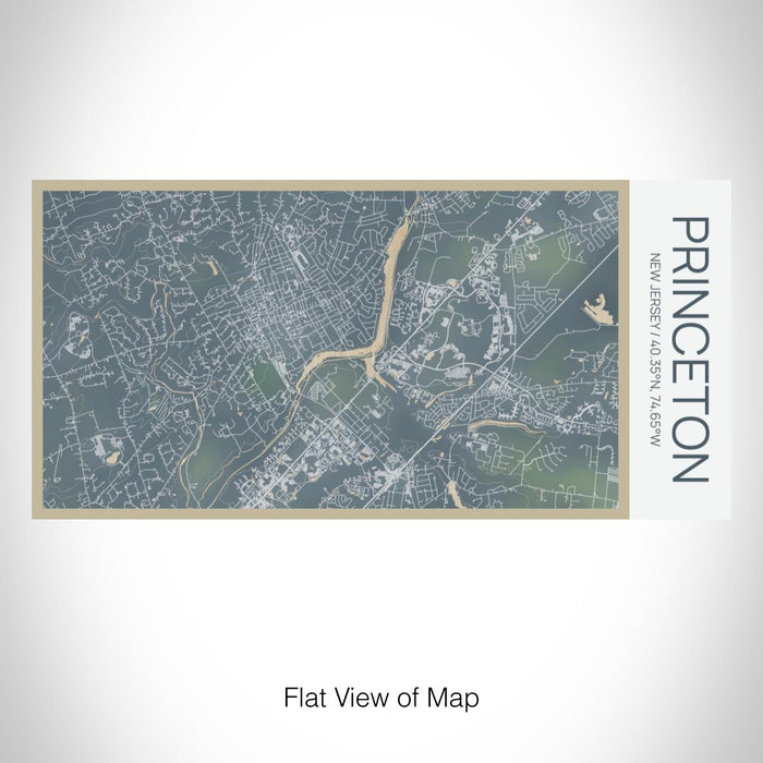 Rendered View of Princeton New Jersey Map on 17oz Stainless Steel Insulated Bottle with printed afternoon style map