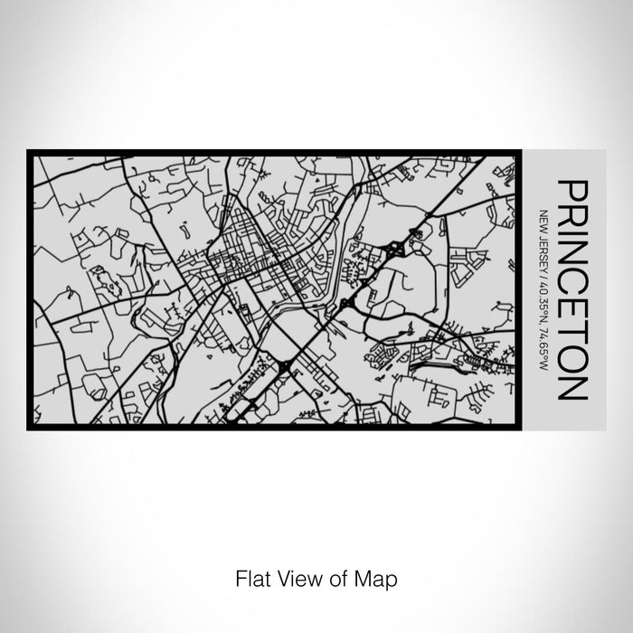 Rendered View of Princeton New Jersey Map on 17oz Stainless Steel Insulated Cola Bottle in Stainless