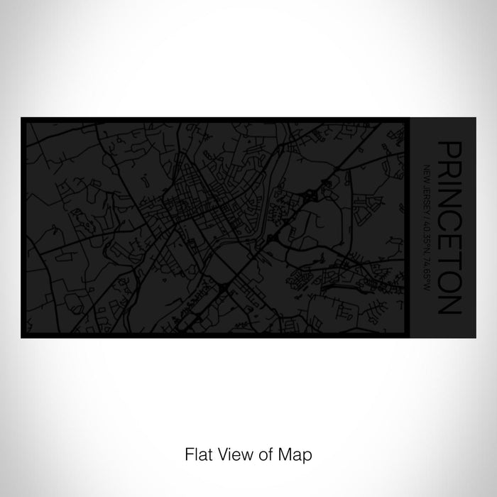 Rendered View of Princeton New Jersey Map on 17oz Stainless Steel Insulated Cola Bottle in Stainless in Matte Black