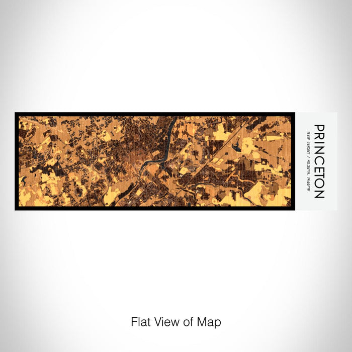 Rendered View of Princeton New Jersey Map on 10oz Stainless Steel Insulated Cup in Ember with Sliding Lid