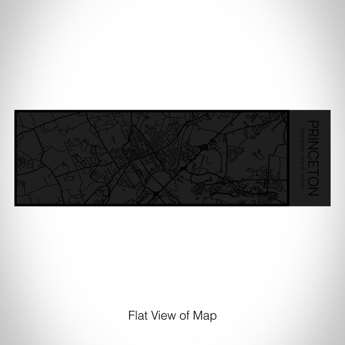 Rendered View of Princeton New Jersey Map on 10oz Stainless Steel Insulated Cup in Matte Black with Sliding Lid