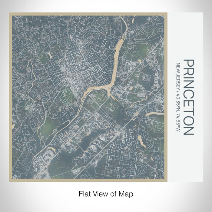 Rendered View of Princeton New Jersey Map on 17oz Stainless Steel Insulated Tumbler in Afternoon Map Style