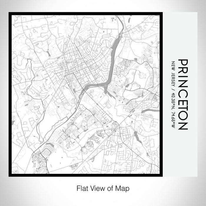 Rendered View of Princeton New Jersey Map on 17oz Stainless Steel Insulated Tumbler in Classic Map Style