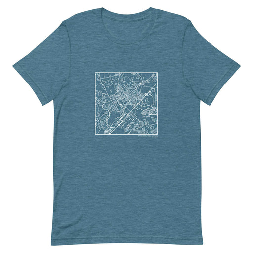 Princeton New Jersey  Map Unisex T-Shirt with City inscription in Heather Teal