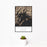 12x18 Prince William Sound Alaska Map Print Portrait Orientation in Ember Style With Small Cactus Plant in White Planter