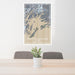 24x36 Prince William Sound Alaska Map Print Portrait Orientation in Afternoon Style Behind 2 Chairs Table and Potted Plant