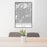 24x36 Prince William Sound Alaska Map Print Portrait Orientation in Classic Style Behind 2 Chairs Table and Potted Plant