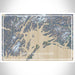 Prince William Sound Alaska Map Print Landscape Orientation in Afternoon Style With Shaded Background