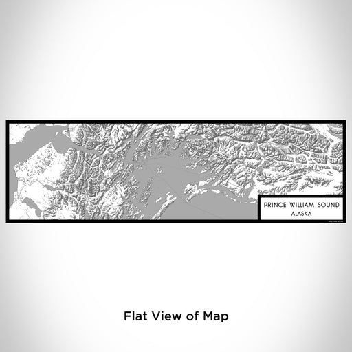 Flat View of Map Custom Prince William Sound Alaska Map Enamel Mug in Classic