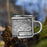 Right View Custom Prince William Sound Alaska Map Enamel Mug in Classic on Grass With Trees in Background