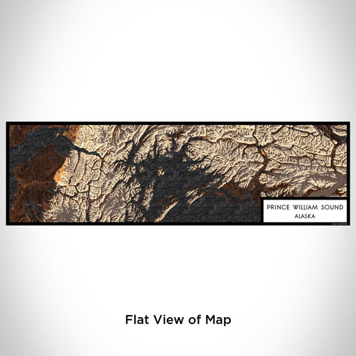Flat View of Map Custom Prince William Sound Alaska Map Enamel Mug in Ember