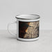 Left View Custom Prince William Sound Alaska Map Enamel Mug in Ember