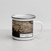 Right View Custom Prince William Sound Alaska Map Enamel Mug in Ember