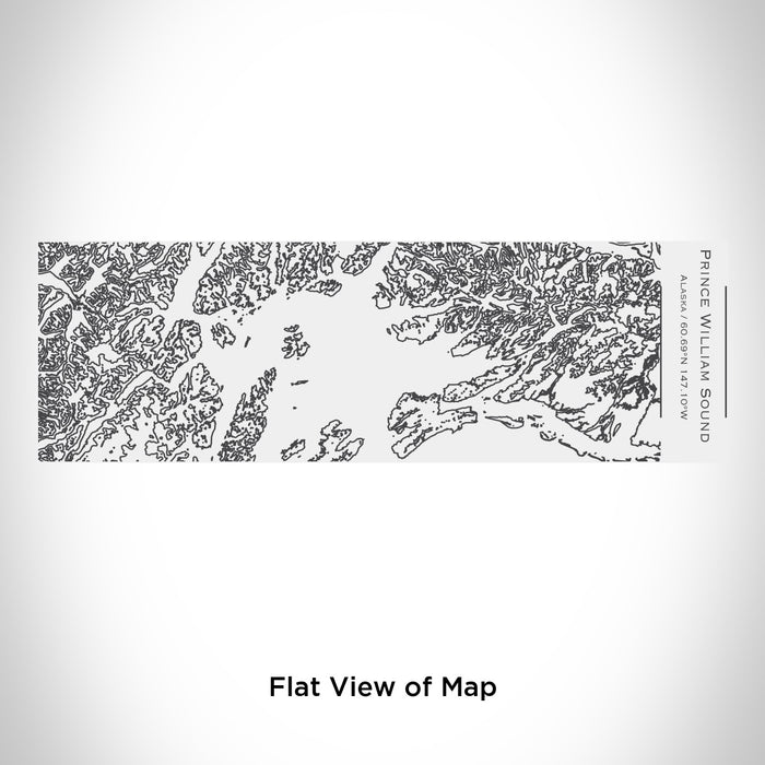 Rendered View of Prince William Sound Alaska Map Engraving on 10oz Stainless Steel Insulated Cup with Sliding Lid in White