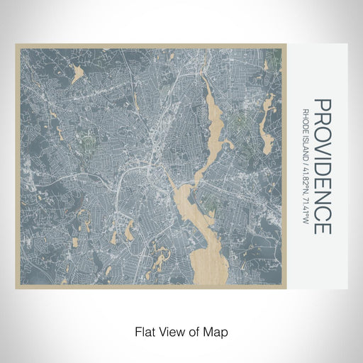 Rendered View of Providence Rhode Island Map on 20oz Stainless Steel Insulated Bottle with Bamboo Top with printed afternoon style map