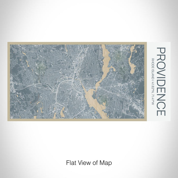 Rendered View of Providence Rhode Island Map on 17oz Stainless Steel Insulated Bottle with printed afternoon style map