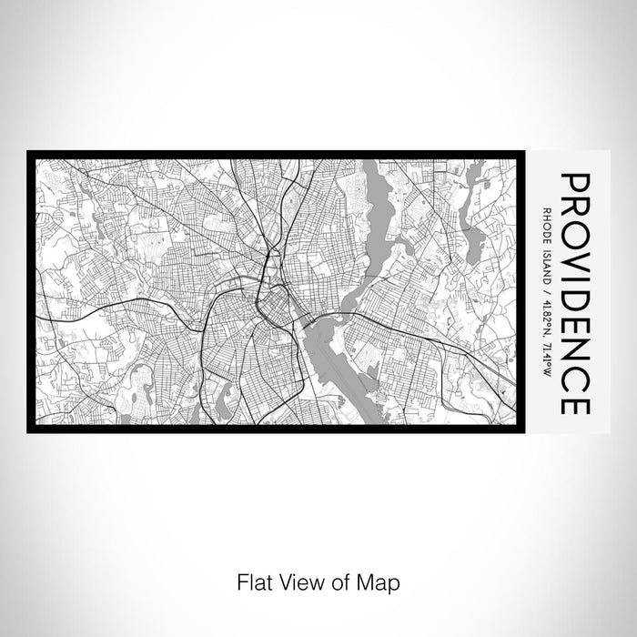 Rendered View of Providence Rhode Island Map on 17oz Stainless Steel Insulated Bottle with printed classic style map
