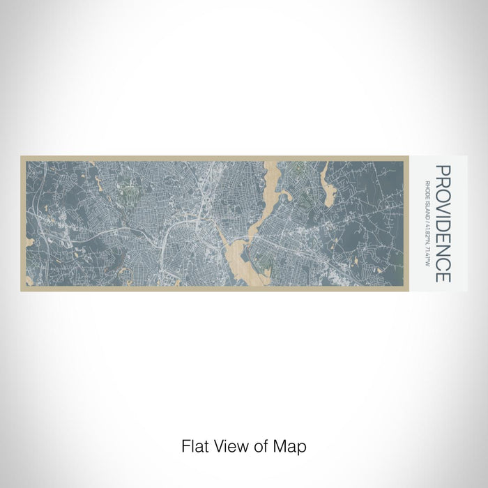 Rendered View of Providence Rhode Island Map on 10oz Stainless Steel Insulated Cup in Afternoon with Sliding Lid