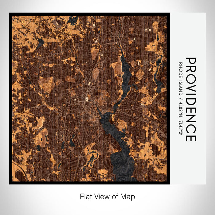 Rendered View of Providence Rhode Island Map on 17oz Stainless Steel Insulated Tumbler in Ember Map Style