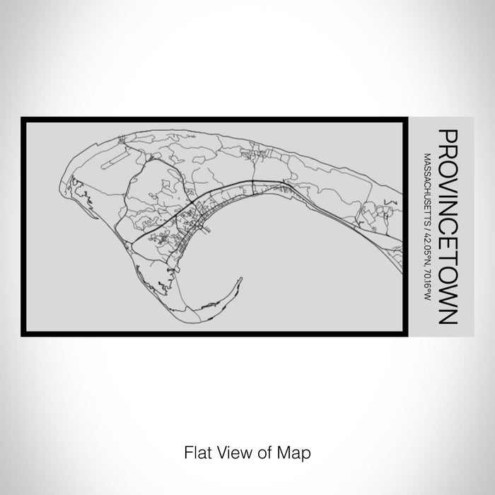 Rendered View of Provincetown Massachusetts Map on 17oz Stainless Steel Insulated Cola Bottle in Stainless