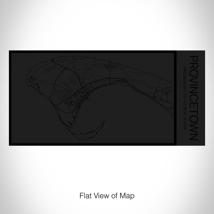 Rendered View of Provincetown Massachusetts Map on 17oz Stainless Steel Insulated Cola Bottle in Stainless in Matte Black