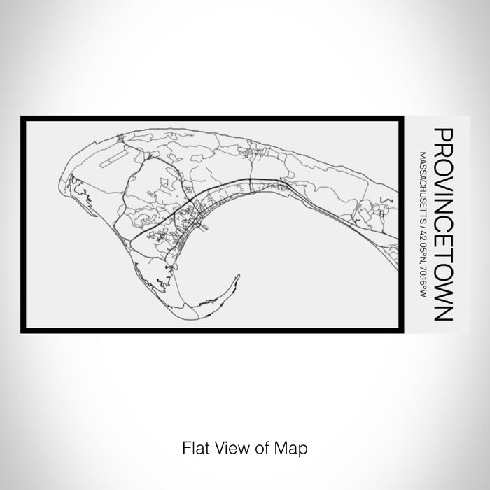 Rendered View of Provincetown Massachusetts Map on 17oz Stainless Steel Insulated Cola Bottle in Stainless in Matte White