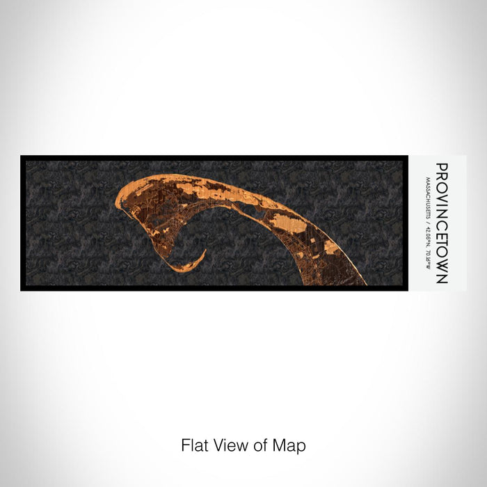 Rendered View of Provincetown Massachusetts Map on 10oz Stainless Steel Insulated Cup in Ember with Sliding Lid