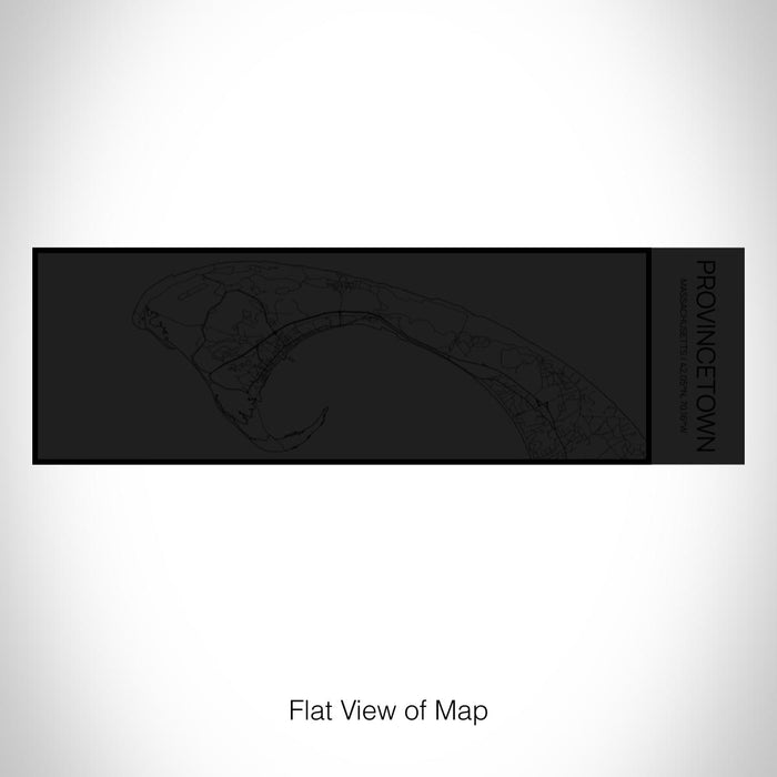 Rendered View of Provincetown Massachusetts Map on 10oz Stainless Steel Insulated Cup in Matte Black with Sliding Lid