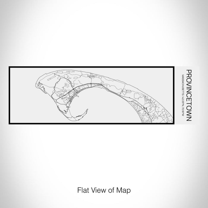 Rendered View of Provincetown Massachusetts Map on 10oz Stainless Steel Insulated Cup in Matte White with Sliding Lid