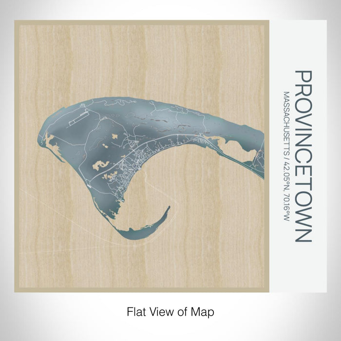 Rendered View of Provincetown Massachusetts Map on 17oz Stainless Steel Insulated Tumbler in Afternoon Map Style