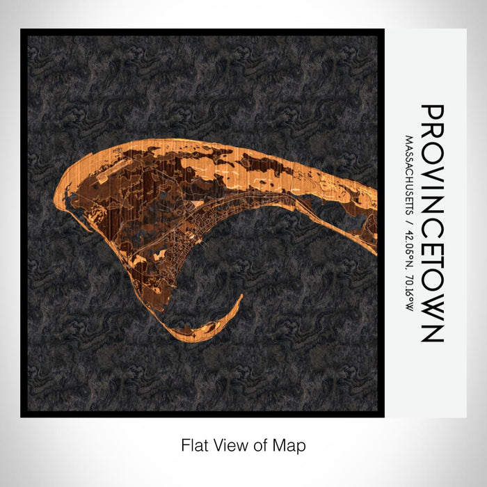 Rendered View of Provincetown Massachusetts Map on 17oz Stainless Steel Insulated Tumbler in Ember Map Style