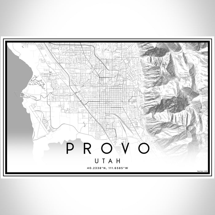 Provo Inset Map Provo - Utah Map Print in Classic — JACE Maps