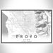 Provo Utah Map Print Landscape Orientation in Classic Style With Shaded Background