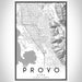 Provo Utah Map Print Portrait Orientation in Classic Style With Shaded Background