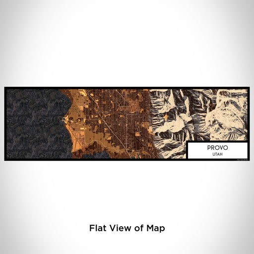 Flat View of Map Custom Provo Utah Map Enamel Mug in Ember
