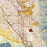 Provo Utah Map Print in Woodblock Style Zoomed In Close Up Showing Details