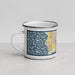 Left View Custom Provo Utah Map Enamel Mug in Woodblock