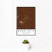12x18 Quartzsite Arizona Map Print Portrait Orientation in Ember Style With Small Cactus Plant in White Planter