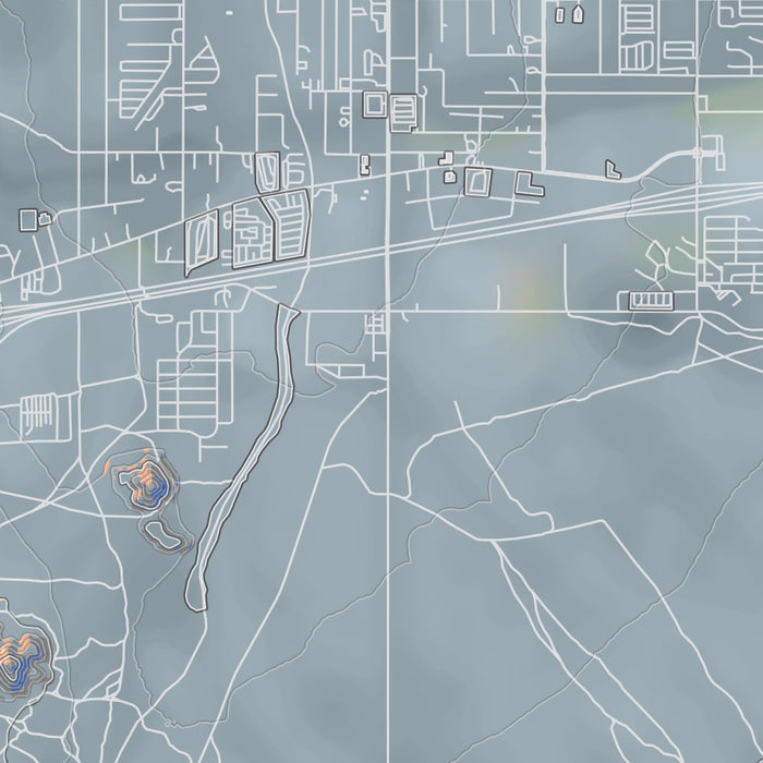 Quartzsite - Arizona Map Print in Afternoon — JACE Maps