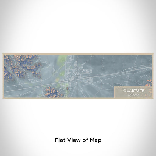 Flat View of Map Custom Quartzsite Arizona Map Enamel Mug in Afternoon