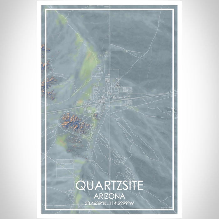 Quartzsite - Arizona Map Print in Afternoon — JACE Maps