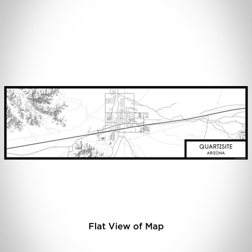 Flat View of Map Custom Quartzsite Arizona Map Enamel Mug in Classic