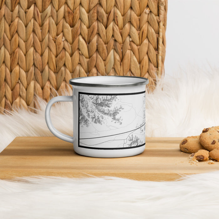 Left View Custom Quartzsite Arizona Map Enamel Mug in Classic on Table Top