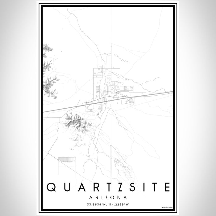 Quartzsite - Arizona Map Print in Classic — JACE Maps