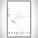 Quartzsite Arizona Map Print Portrait Orientation in Classic Style With Shaded Background